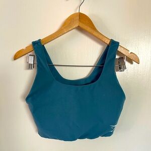 Gymshark, long line sports bra, blue size medium